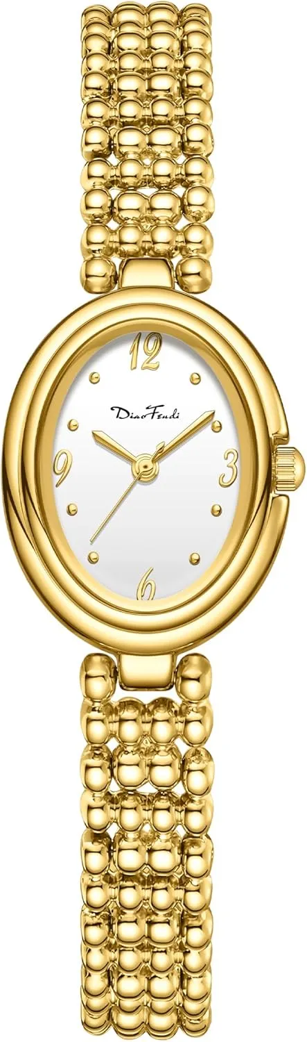 Strap with Fit Tool sophisticated Diaofendi Women's Petite Oval Watch,Dress Analog Waterproof, with Japanese Quartz Movement, Adjustable 