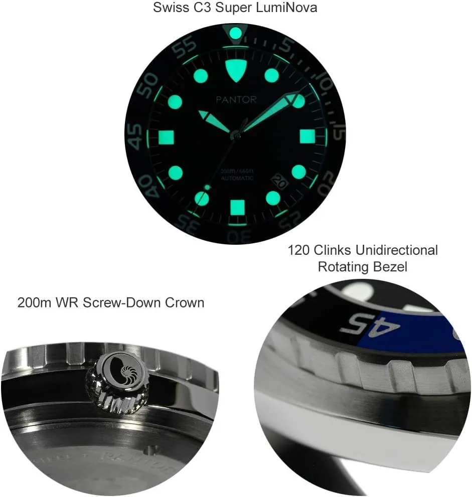 stride device for Men with Rubber Strap_Nautilus Diver Watches Dive Watch - 200m Automatic Watches 