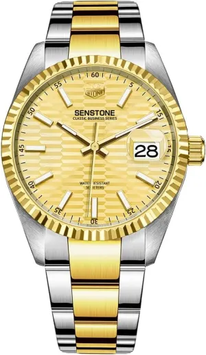 stumble liquid Luxury Classic Business Dress Quartz Watch Stainless Steel Strap Analog Waterproof with Luminous Large Dial Calendar Watches for Men, 