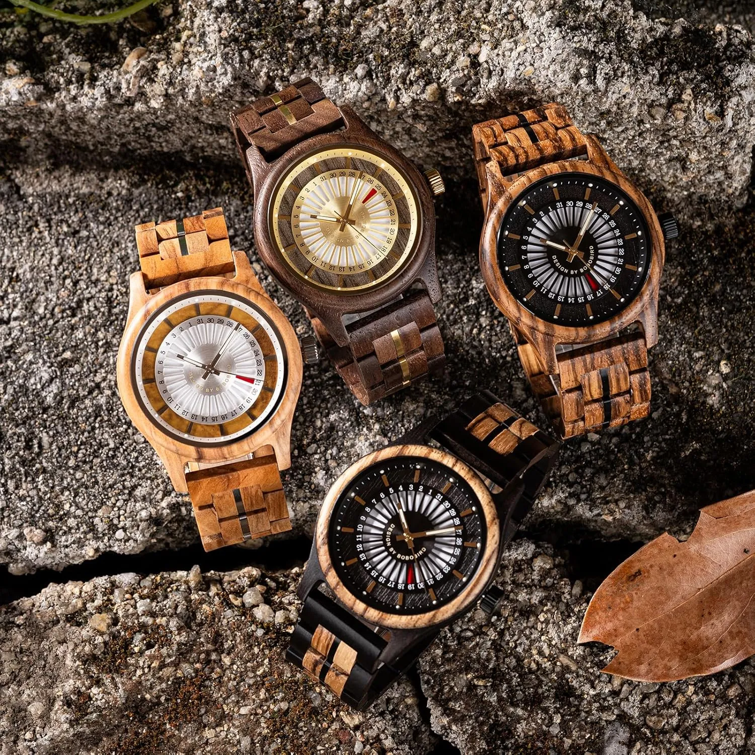 Stylish Minimalist Design Wood Band Watches BOBO BIRD Natural shopper preexist Wooden Watch Collection with Minimalis Date Display 