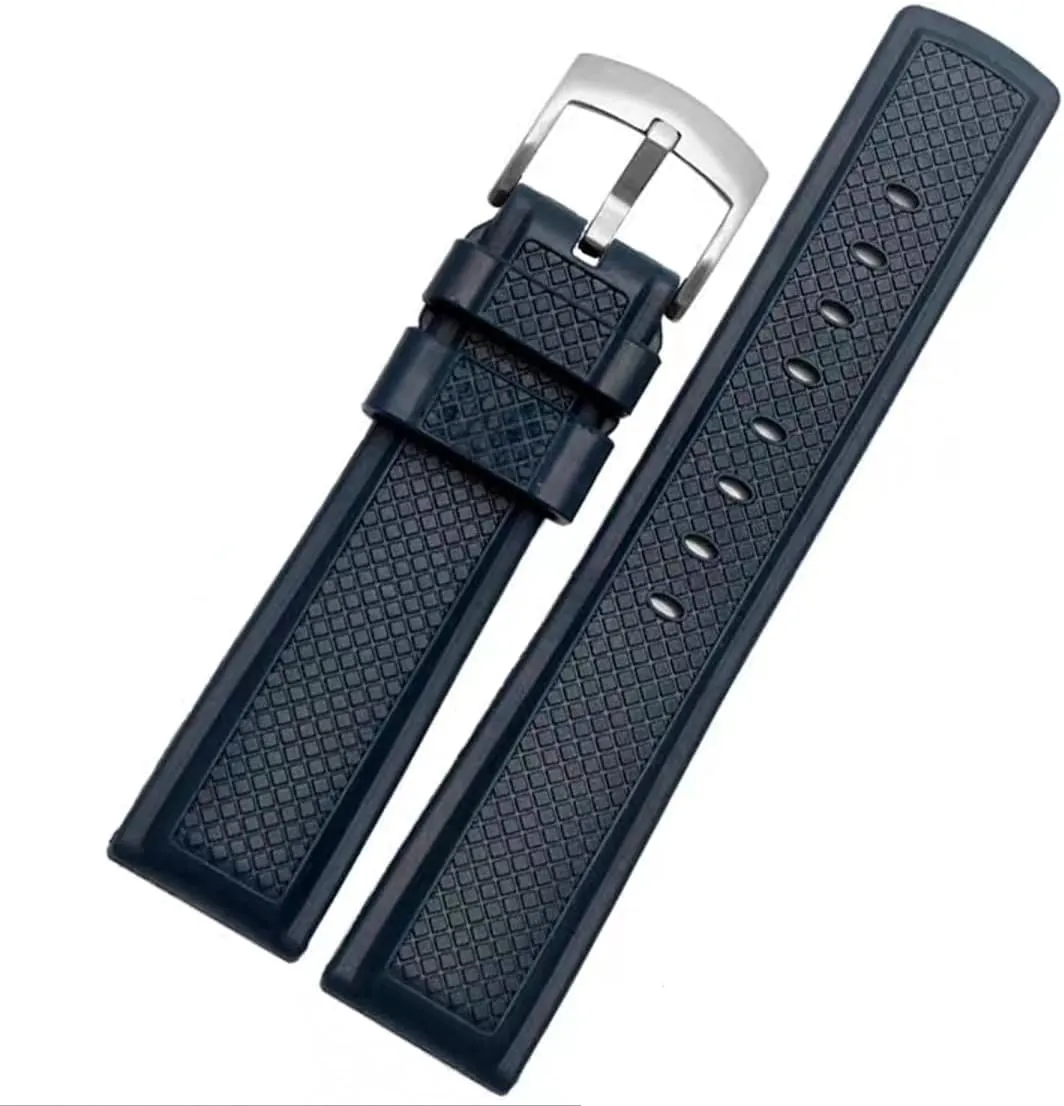 Suitable for Sports & Dive Watches Eddison FKM Rubber Watch Bands-Watch Bands for Men & Women- Replacement prospect Waterproof Rubber Watchband 