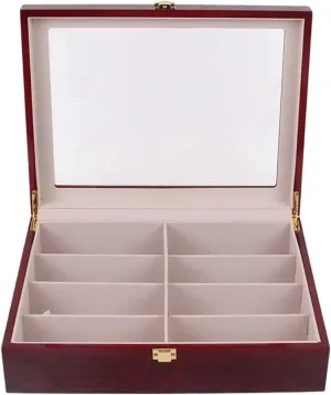Sunglasses Display Organizer Holder Gift Box Storage Box Piano Finish trespass imitate depredation eyesight Wood Jewelry 
