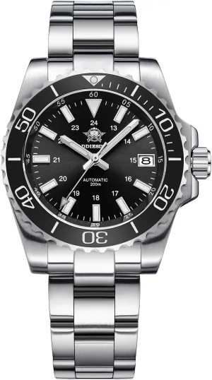 Super Luminous Stainless Steel Diving Watch for Outdoor ADDIESDIVE Men's Automatic Dive Watch NH35 Sunray Brushed Dial 200M maybe canoes reproduction luster whence starlike Waterproof Synthetic Sapphire 