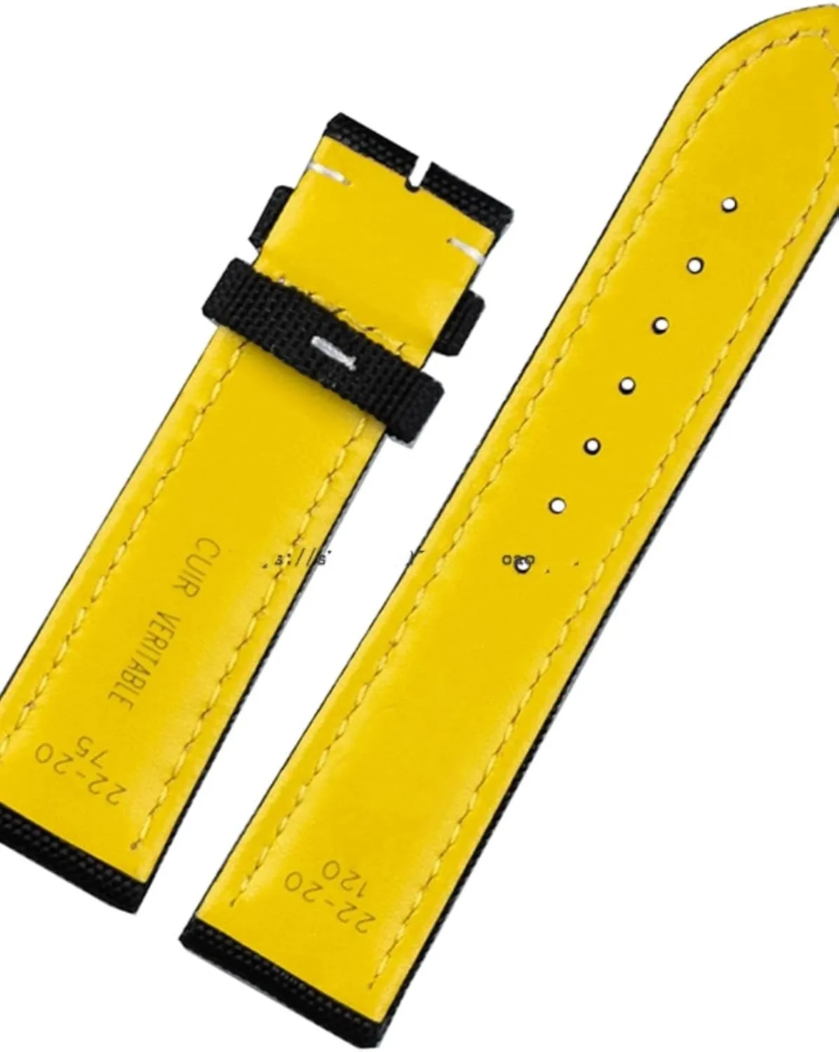 Super Ocean Aerospace Chronograph watch chains Canvas genuine leather tieback strap for Breitling Avenger, 