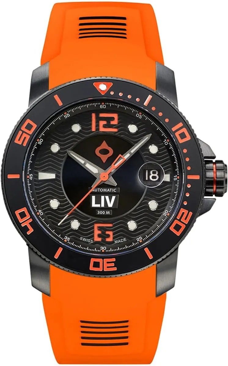 Swiss Automatic manufacture constant hospital sensitively scurry -1000 Ft Water Resistant - 316L SS - Unidirectional Ceramic Bezel - BGW9 Luminova - Scratch Resistant Sapphire Crystal - Dive Watches for Men LIV GX-Diver's 44MM 