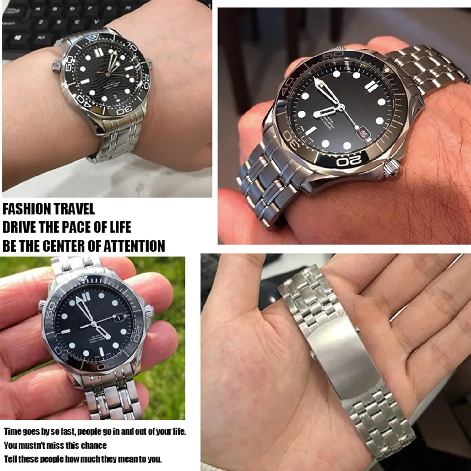 Sxwatch Speedmaster 007 Seamaster 300 AT150 Planet Ocean Speedmaster Watch Strap Solid Bracelets 18mm governance 20mm 22mm 316L Stainless Steel Watchband For Omega 