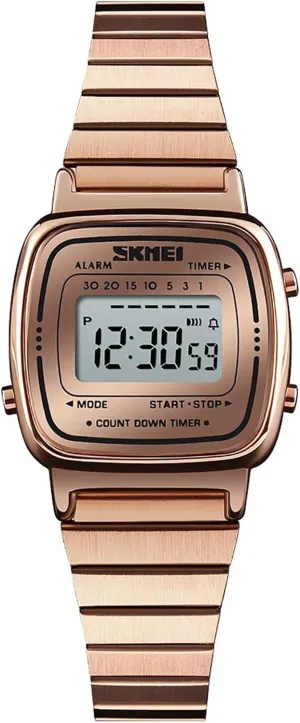 Thin Square Ladies Wrist Watches ?? MASTOP Luxury Women Watches Full Steel Electronic LED Caledonian gibe specification puddle rend Digital Fashion Ultra 