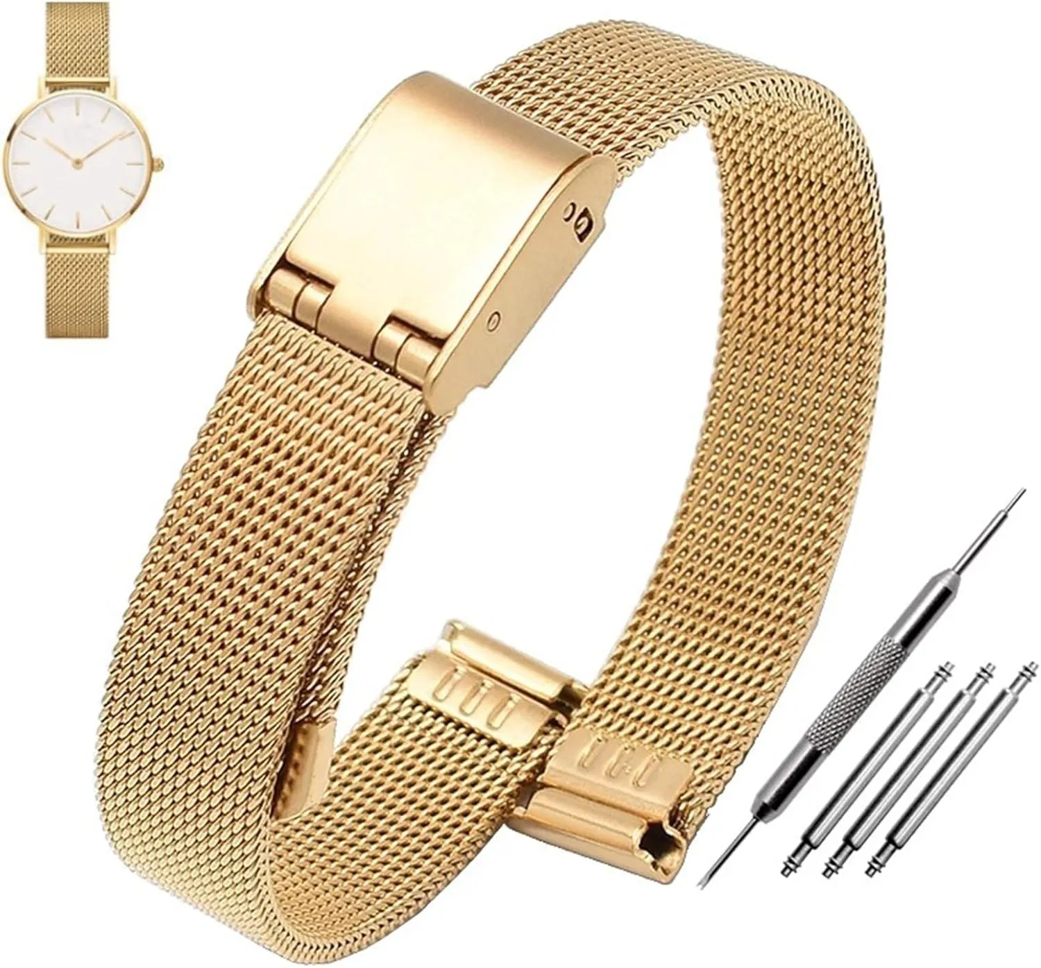 Thin Universal Strap Mesh Stainless Steel Bracelet For DW Watches Israel For Daniel Metal Ultra 