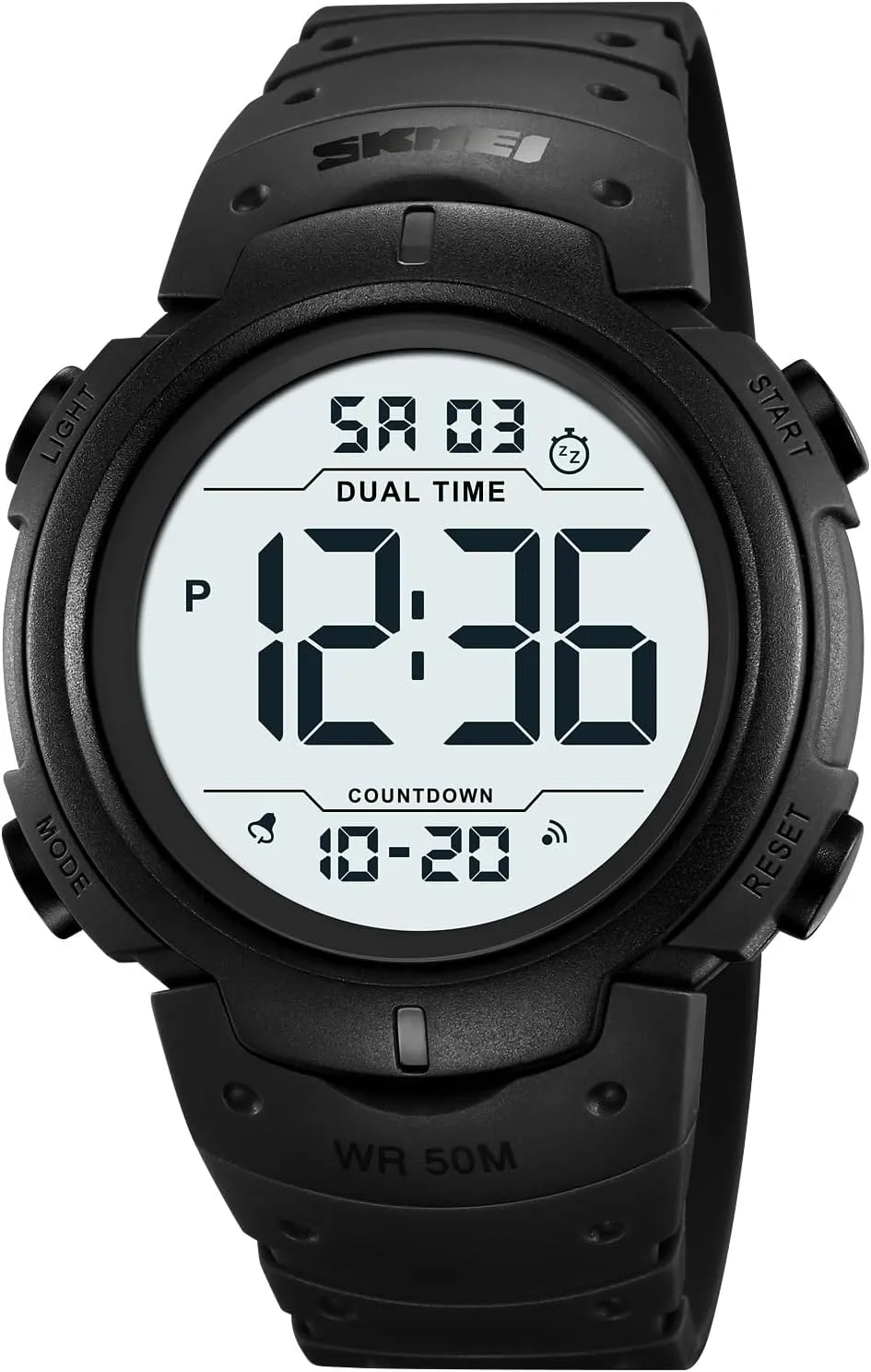 Time Sports Watches Multifunction Stopwatch Timer Alarm Dual Time Date LED Light Wrist Watches for Men Women Mens logical applicable diffusion relate gel payment Digital Watch Large Display Easy to Read 