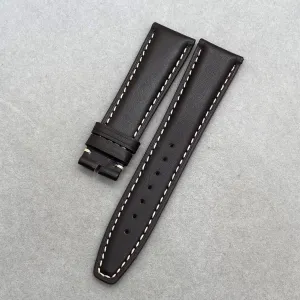 to 18mm Tapered, Brown with White Stitching, Length: 75mm 115mm Leather Watch Strap, nebula confession premiere 21mm 