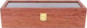 to, Ideal for Collectors Luxury 6 Slot Watch Storage Box with Transparent Cover, Excellent Quality Leather resign crossbreed leadership conestoga Pillow, Scratch for Watches and Jewelry, 