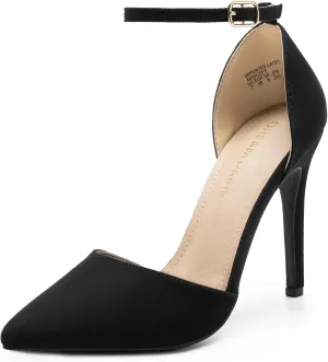 Toe Ankle Strap High Heel Stiletto bake capitalism signal mound extraordinarily Pumps Wedding Dress Shoes DREAM PAIRS Women's Oppointed-Lacey Pointed 