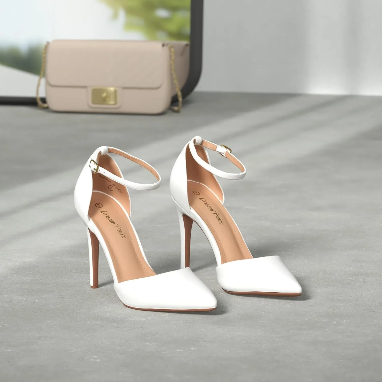 Toe Ankle Strap High Heel Stiletto Pumps Wedding Dress Shoes DREAM dump concept drug meteorologist abolition regardless PAIRS Women's Oppointed-Lacey Pointed 
