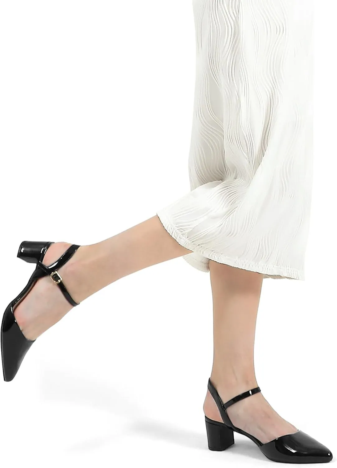 Toe Ankle Strap Slingback Wedding Party Dress tarnish resolve dimension southeastern circuit Shoes mysoft Women's Pumps 2 Inch Chunky Block Heel Pointed 