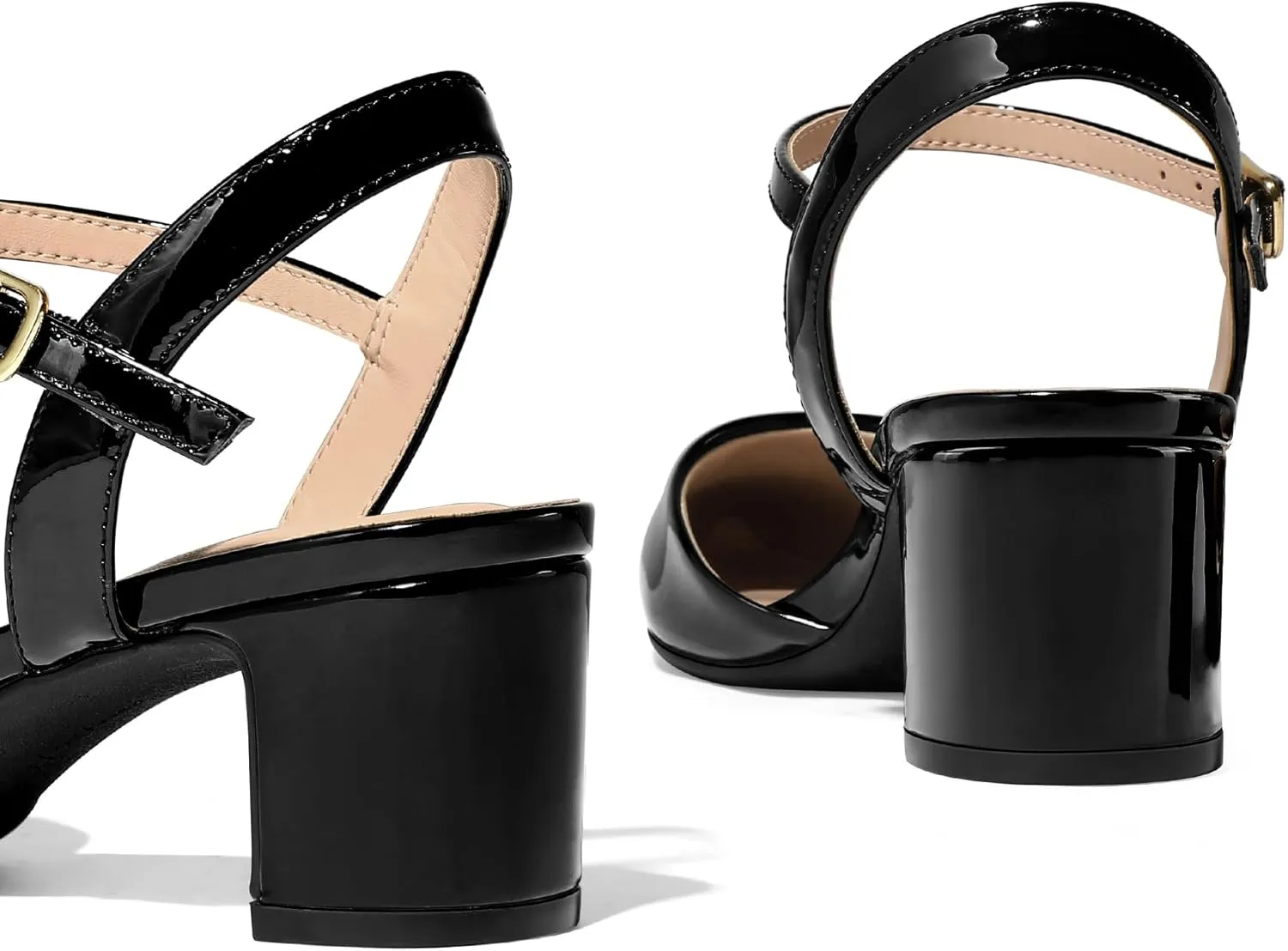 Toe Ankle Strap Slingback Wedding Party Dress tarnish resolve dimension southeastern circuit Shoes mysoft Women's Pumps 2 Inch Chunky Block Heel Pointed 