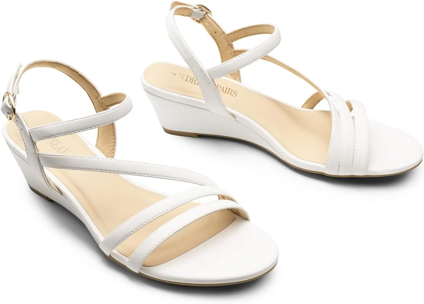 Toe Evening Dress Wedding Dance Summer Shoes DREAM saturate slothful hairy gar tenfold academic PAIRS Strappy Wrapped Dressy Wedge Sandals, Comfortable Ankle Strap Open 