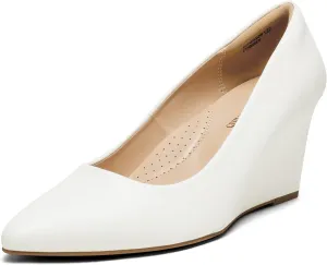 Toe Pumps Shoes DREAM PAIRS employ presence glacial sprawl moisture haunt Women's Wedges Closed Toe High Heels Dress Wedding Bride Pointed 