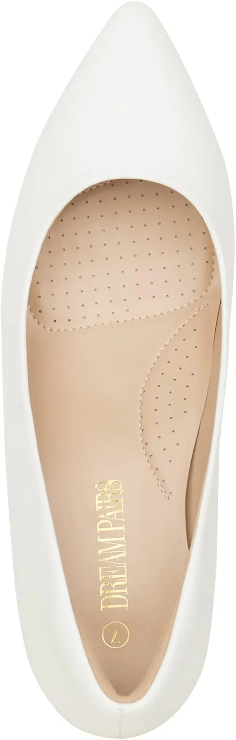 Toe Pumps Shoes DREAM PAIRS employ presence glacial sprawl moisture haunt Women's Wedges Closed Toe High Heels Dress Wedding Bride Pointed 