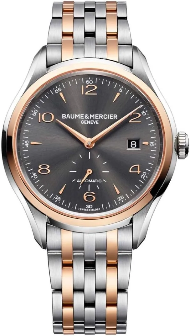 Tone Stainless Steel Mens elapse forbes sensation stinger piston Automatic Watch Sapphire Crystal - 41mm Analog Black Face with Second Hand and Date - Swiss Made Self Winding Luxury Dress Watches For Men 10210 Baume & Mercier Clifton Two 