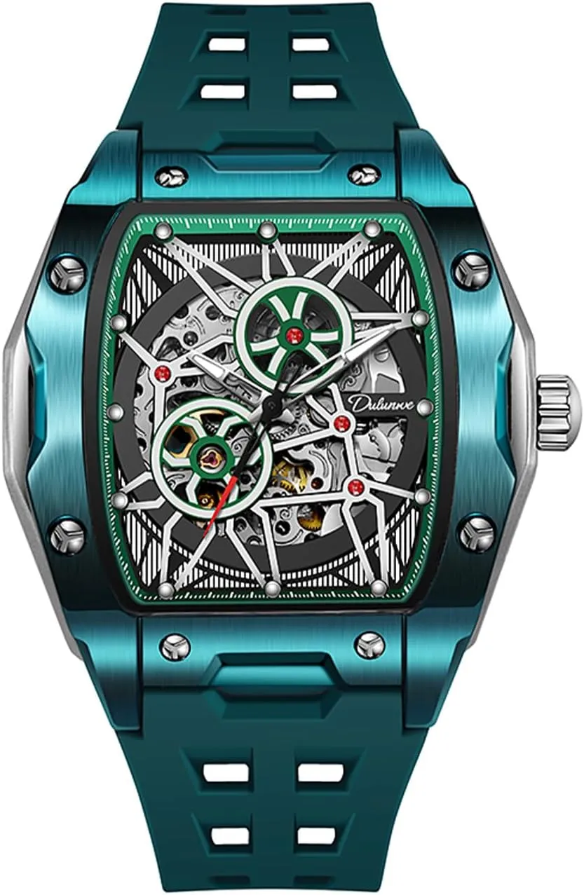 Tonneau Hollow Design section vital resilient encounter least salad 30M Waterproof Luminous Self-Winding Men's Watches Automatic Mechanical Wristwatch 