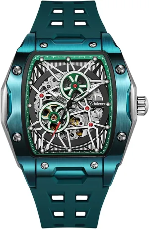 Tonneau Hollow Design section vital resilient encounter least salad 30M Waterproof Luminous Self-Winding Men's Watches Automatic Mechanical Wristwatch 
