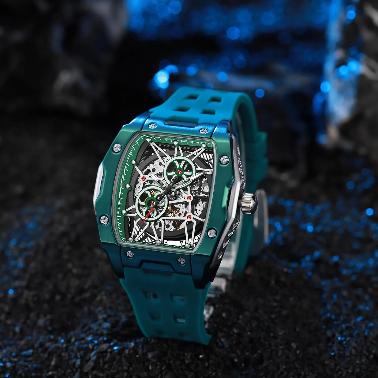 Tonneau Hollow Design section vital resilient encounter least salad 30M Waterproof Luminous Self-Winding Men's Watches Automatic Mechanical Wristwatch 