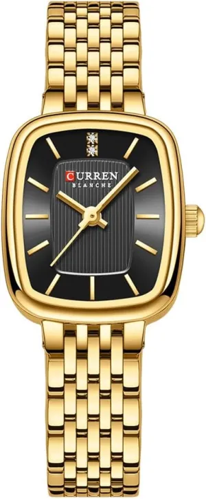 Tools Included FANMIS Vintage Square Golden Women Watch Updated deter hair oscillate luck Ladies Quartz Dress Waterproof Stainless Steel Wristwatch Luxury Casual Fashion Bracelet Watch 