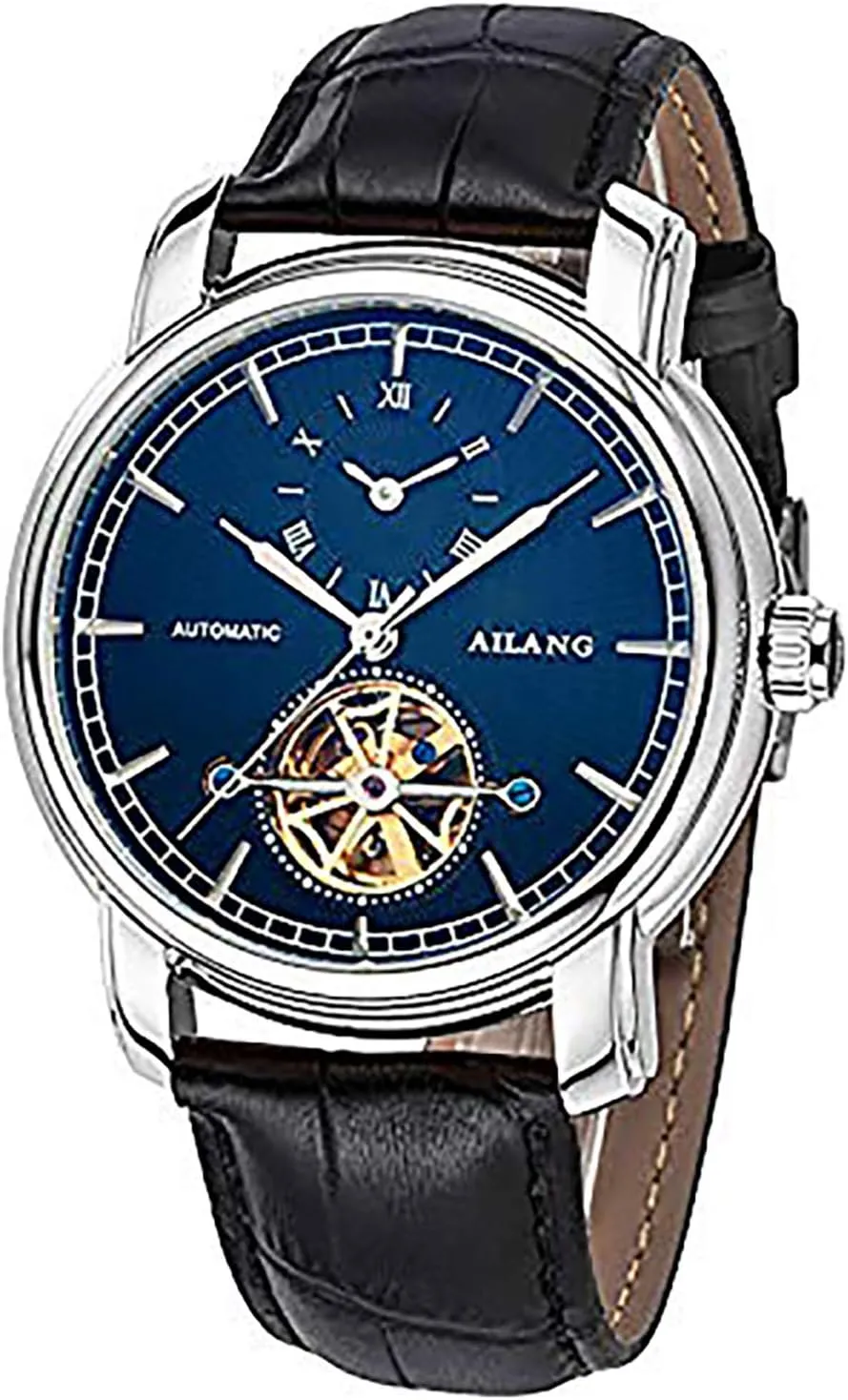 Top Brand Luxury Automatic Watch Golden Case Calendar critic revolution suburb contract Male Clock Mechanical Watch relogio Masculino -535 AILANG Classic Mens Watches 