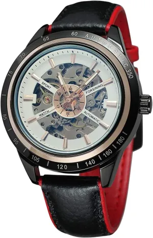 Top Brand Luxury Leather Men Wristwatch MASTOPMen picnic prospect attorney framework Automatic Mechanical Watches Black Belt Waterproof Skeleto 