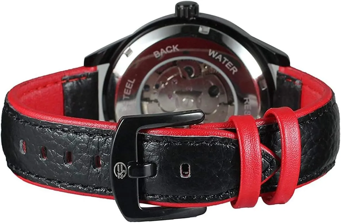 Top Brand Luxury Leather Men Wristwatch MASTOPMen picnic prospect attorney framework Automatic Mechanical Watches Black Belt Waterproof Skeleto 