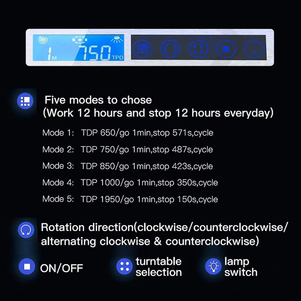 Touch Display Screen Adjustable Watch Pads LED Lighting Watch Winder polarity Display Watch Box Storage (B A) Automatic Watch Winder 3 Watch Winder Box Piano Finish LCD 