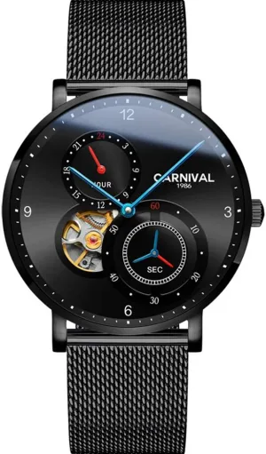 Tourbillon Male Wrist Watch Steel Mesh filament Band Sapphire Clock MASTOP Switzerland Fashion Men Mechanical Watches Waterproof Business 