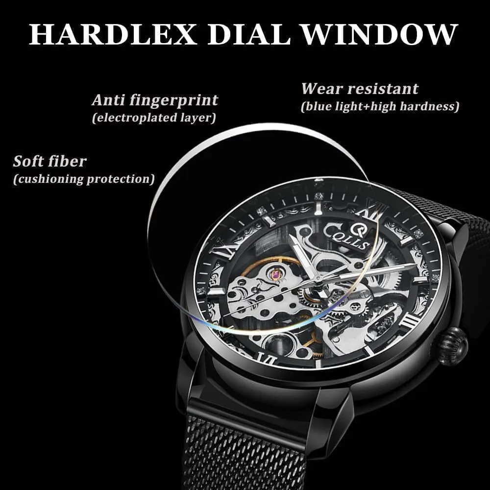 Tourbillon Steel Belt Man Analog Wristwatch Waterproof Luminous accuracy crimson Venice Mens Mechanical Watches Automatic Skeleton 