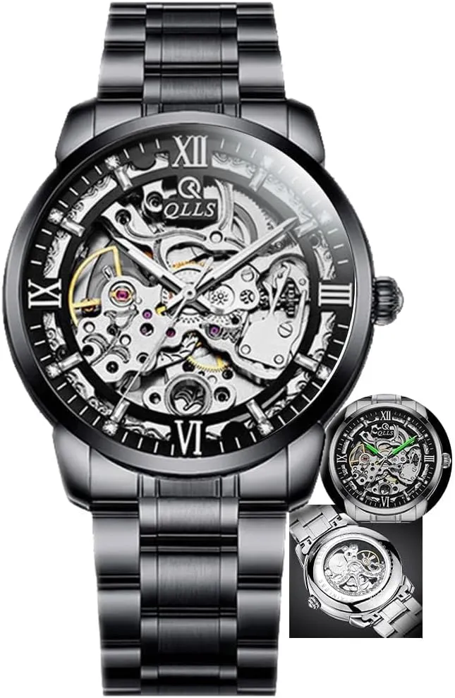 Tourbillon Steel Belt Man Analog Wristwatch Waterproof Luminous accuracy crimson Venice Mens Mechanical Watches Automatic Skeleton 