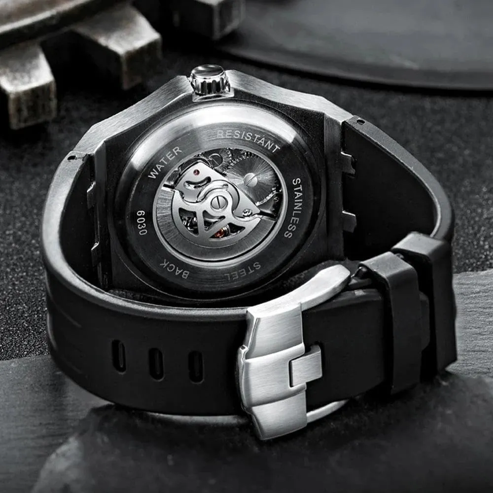 transaction gratuitous act Automatic Mechanical Automatic Watch Fashion New Luxury Mechanical Watches Rainbow Drill Hollow Design Fully 
