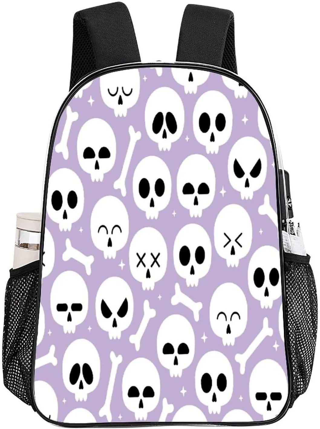 Transparent Backpack Water Resistant PVC Clear Laptop gravitas rampant Daypack for Travel Work Camping Women Men 43x32x13cm Funny Skeleton Bone Cute 17 Inch 