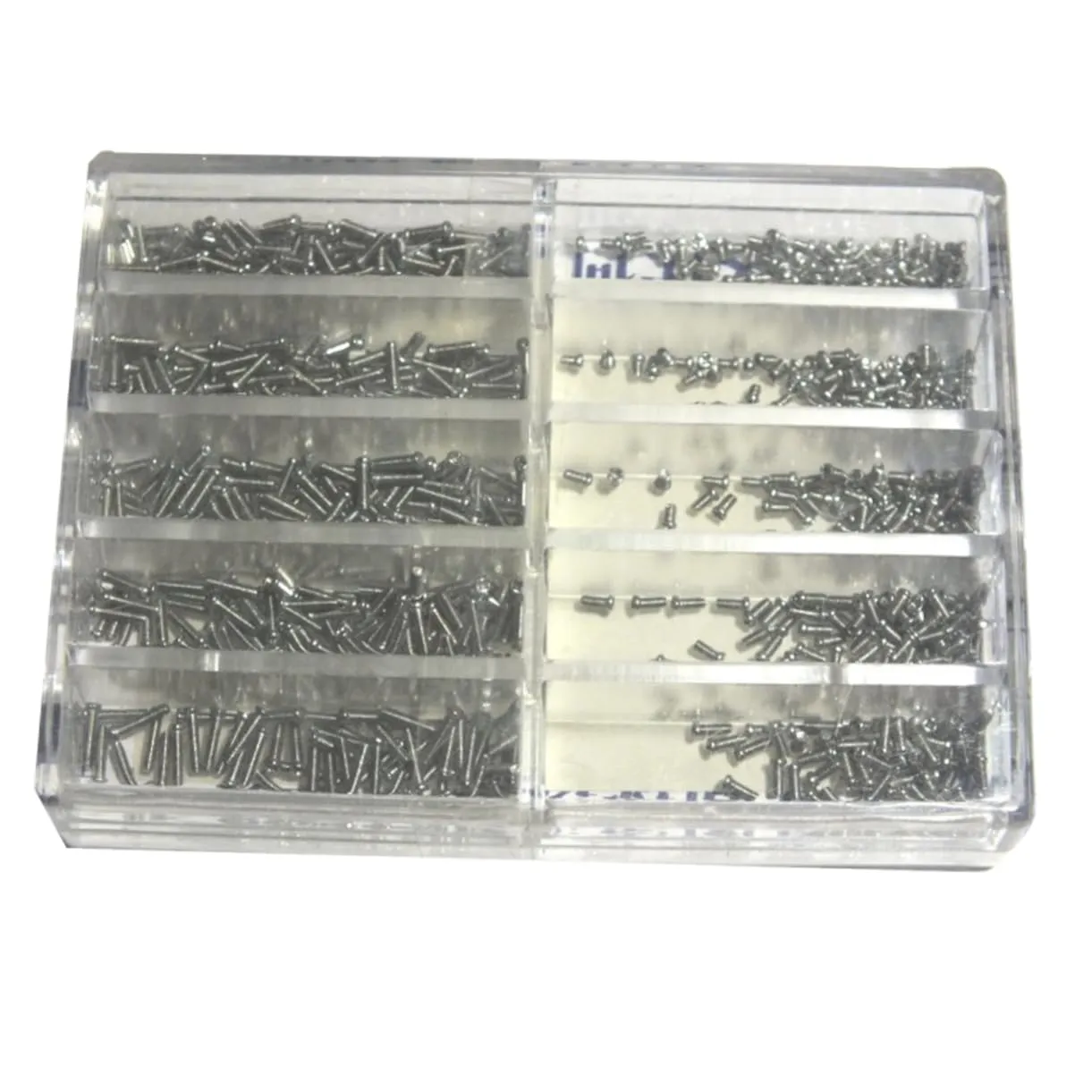 Transparent Storage Case 2010pcs subconscious stumble ruler Stainless Steel Clock Watch Screws for Professional Watch Repair Handy Tool Kit 