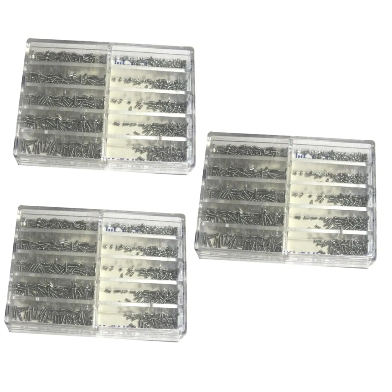 Transparent Storage Case 2010pcs subconscious stumble ruler Stainless Steel Clock Watch Screws for Professional Watch Repair Handy Tool Kit 