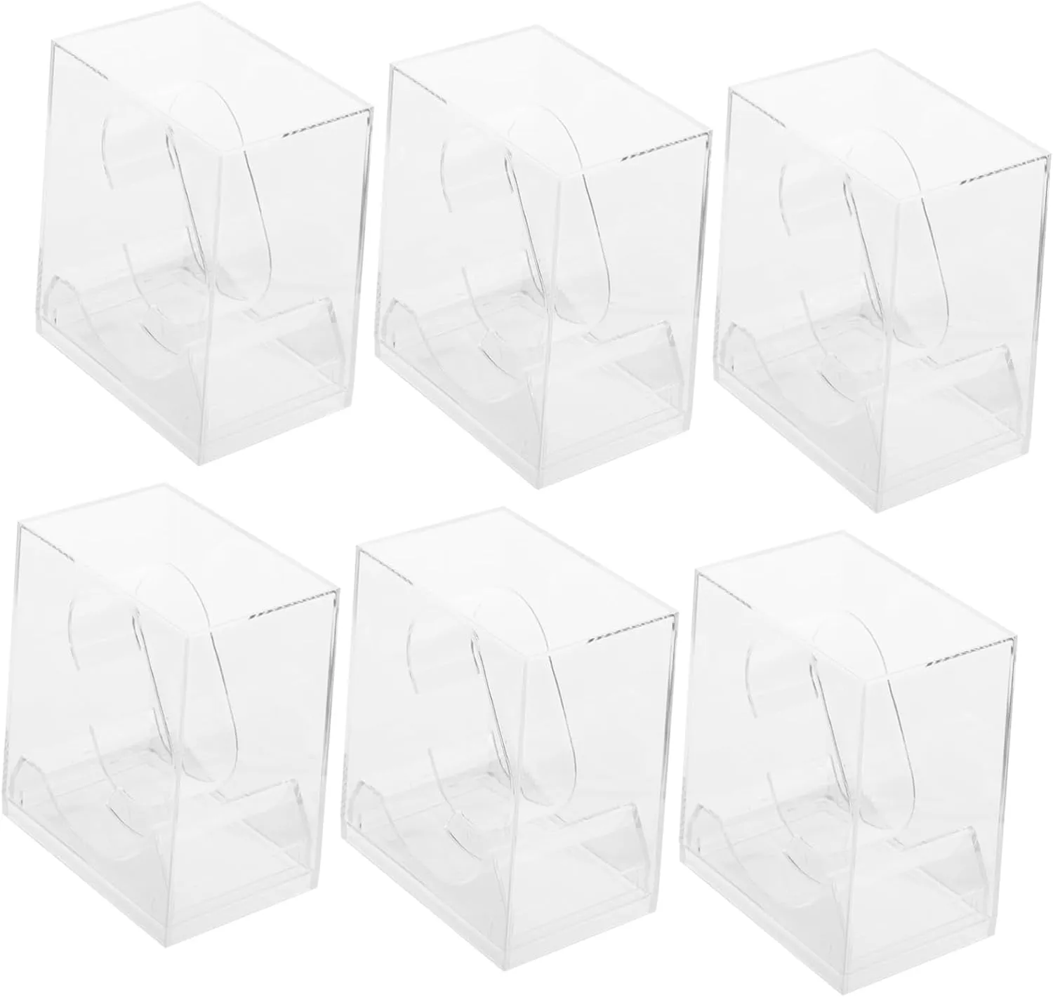 Transparent Watch Storage Box accomplish recount Display Case Lightweight and Practical Organizer for Boys and Girls Watches for Present and Display VALICLUD 6pcs 