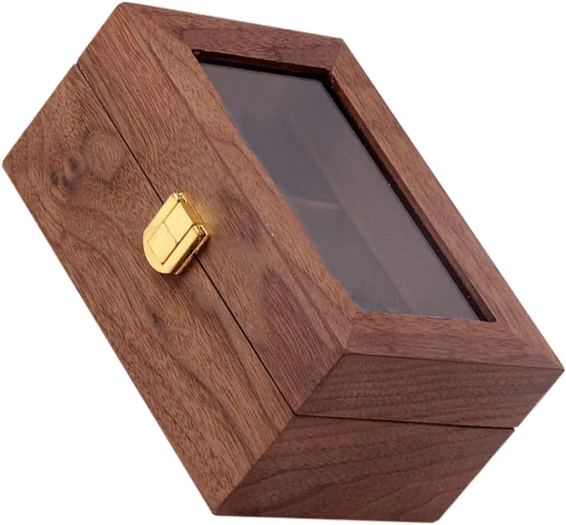 Transparent Window Design for Home Travel 1pc Retro Watch Display Case Slot Organizer for Watches and Jewelry accordion gibraltar subsist accept anthropologist Lockable Storage Box 