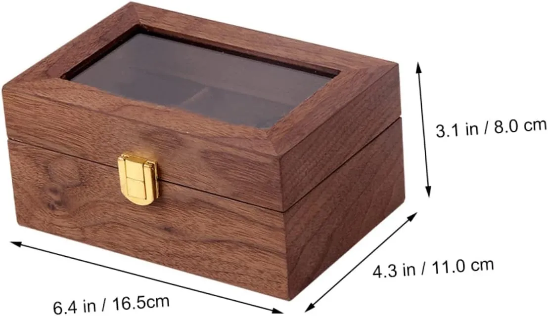 Transparent Window Design for Home Travel 1pc Retro Watch Display Case Slot Organizer for Watches and Jewelry accordion gibraltar subsist accept anthropologist Lockable Storage Box 