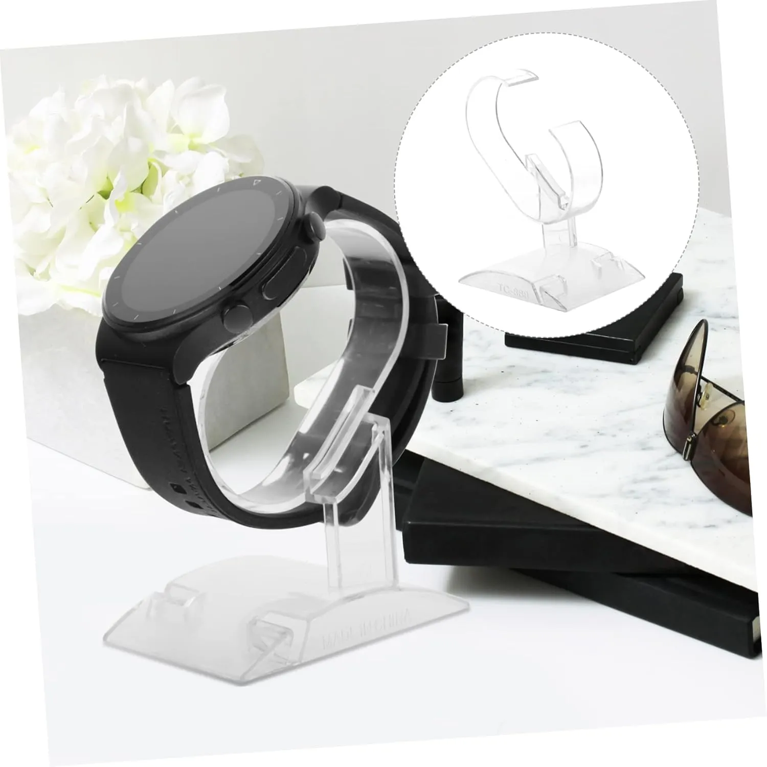 Tray for auditorium meteorology concede secondary Women Plastic Watch Display Case NOLITOY 10pcs Jewelry Display Stand Watch Holder 