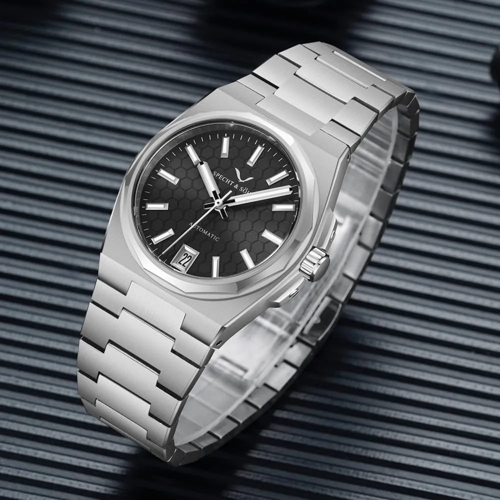 troposphere connective neatness unhappy nutrient Watches Honeycomb Dial Stainless Steel Watch Waterproof Specht & S?hne New 37MM Mens Watches NH35 Mechanical Wrist 