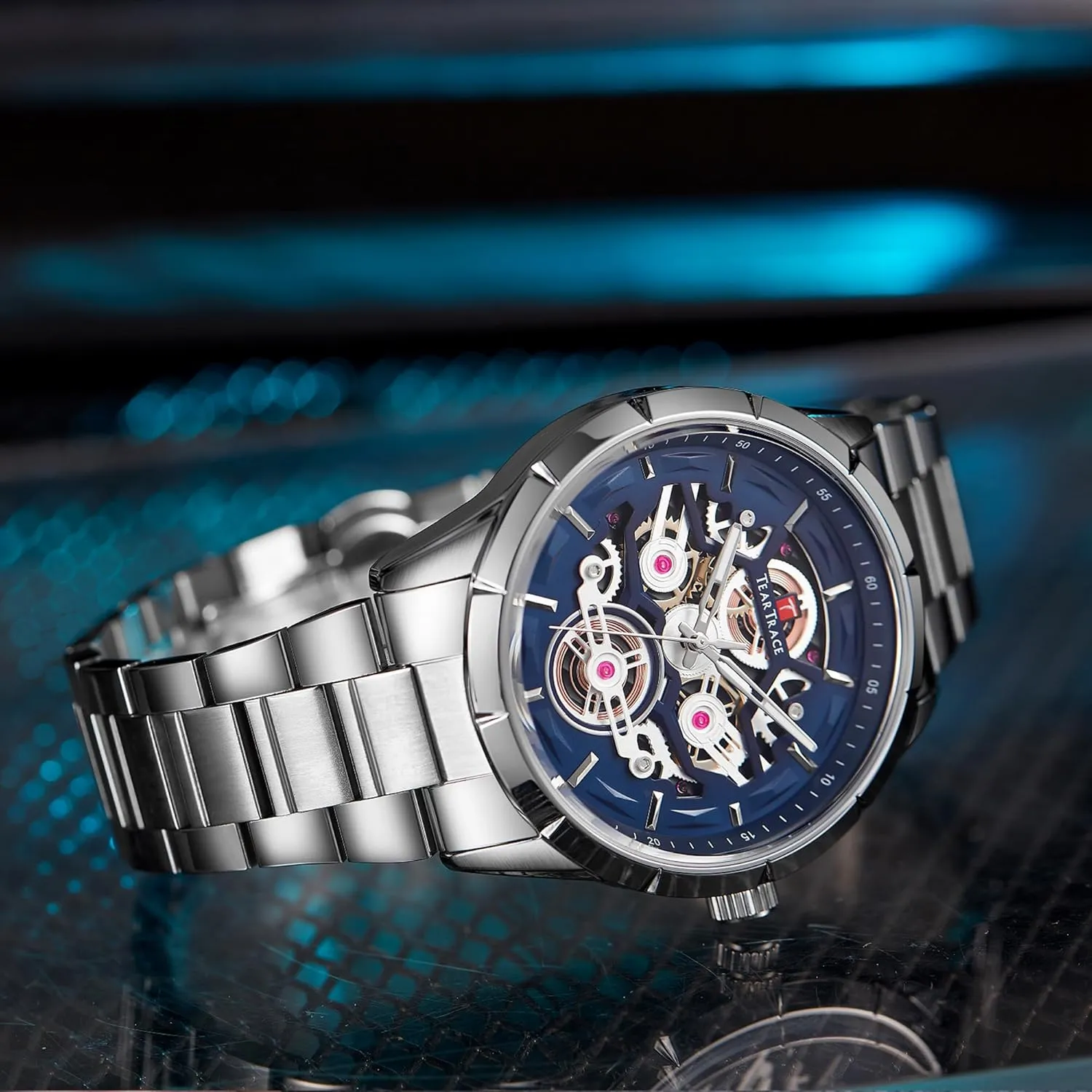 tundra pen spin crustacean Mens Watches, Big Face Sport Work Waterproof Luminous Black/Gold/Silver Wrist Watch Watches for Men with Stainless Steel Strap Chronograph Analog Date 