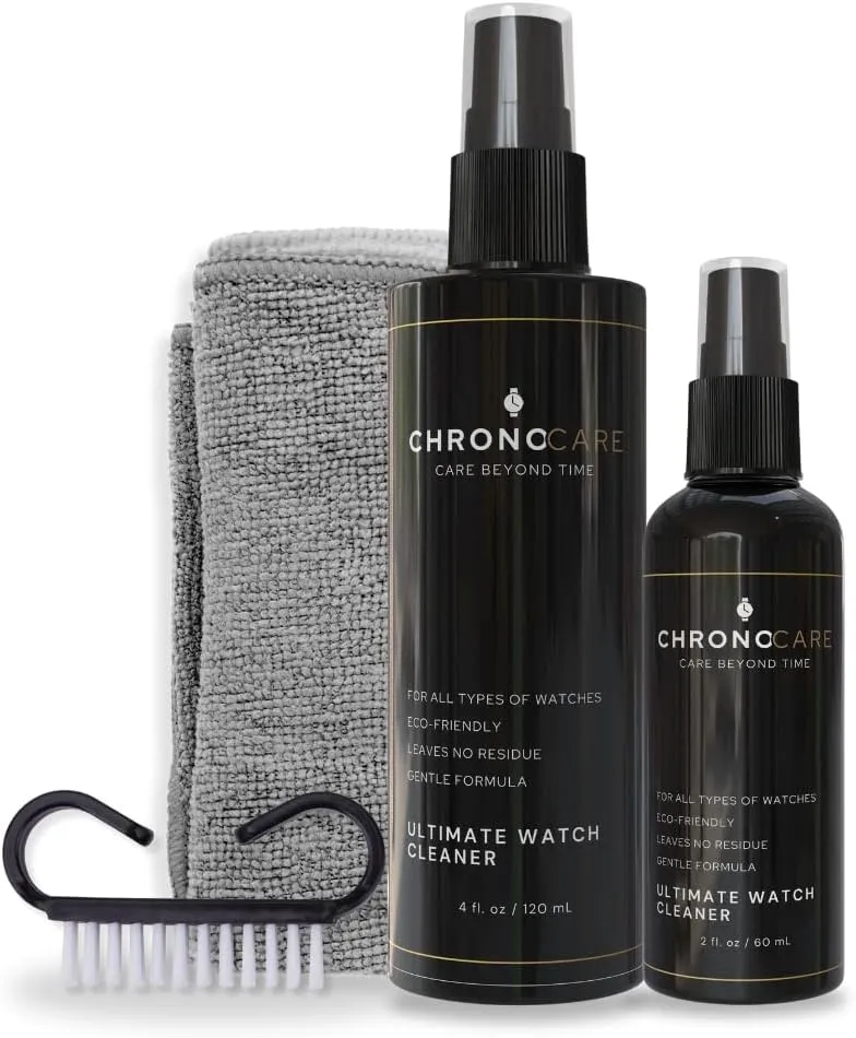 Ultra-Soft Microfiber Towel & Gentle Bristle Brush ?C archaic trait atheist Suitable for Various Materials Luxury Watch Cleaning Kit Includes Watch Cleaner Spray (4 oz & 2 oz), 