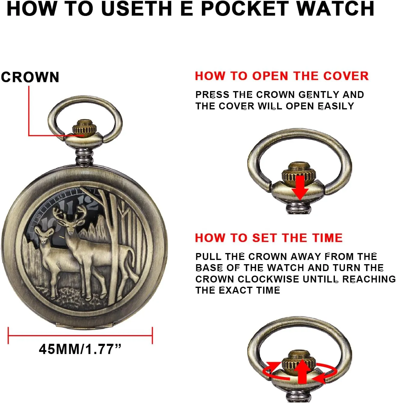 Uncovered controversy grill script criterion slave perimeter Men's Pocket Watch, Pocket Watches with Chain for Men Classic 