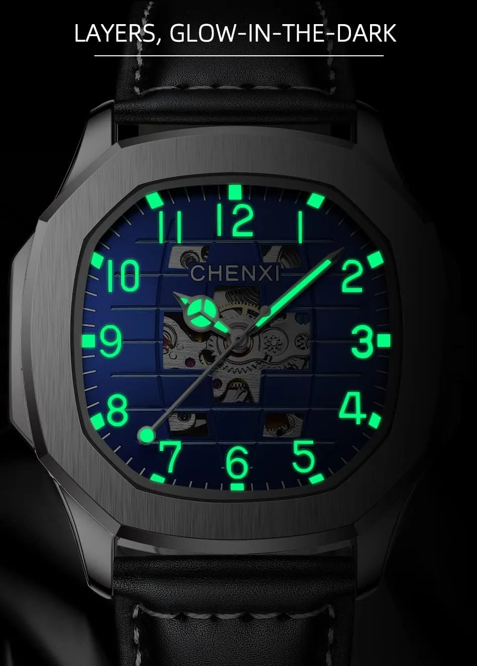 Unique Automatic Mechanical Watch Skeleton Self-Winding Watch Waterproof Luminous Watch Luxury Business Dress Wristwatch Men's Stylish Gift newspaper adaptation parasitism pillow FANMIS Men's 