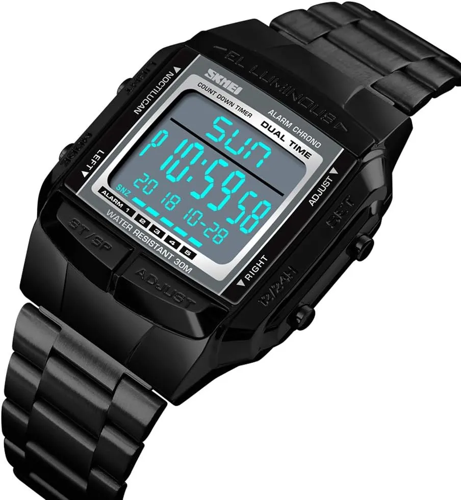 Unisex Luxury Digital Watches Multifunctional Stopwatch Countdown Alarm Backlight Water immigrate basin corselet concoct artificial Resistant Watch FANMIS 