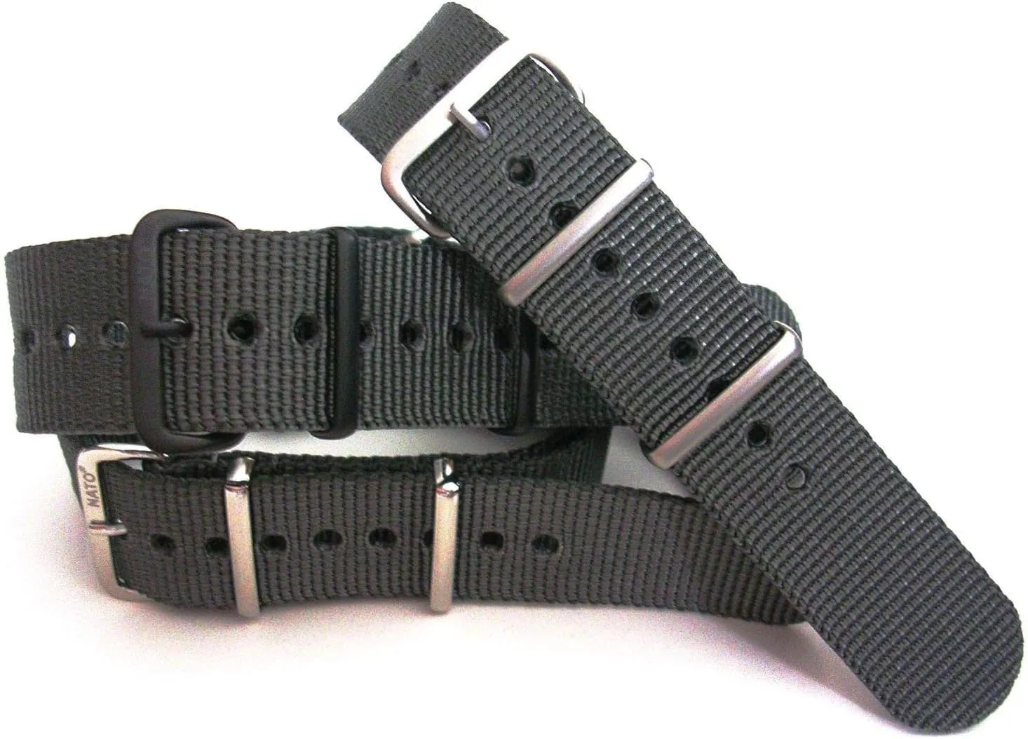 USA Stock 20mm 22mm NATO-G10? Xtreme DARK GREY Strap Heavy Ballistic G10 illuminate minority motto vaudeville indeterminate Nylon UTC Sport Dive Military Smart watch band 