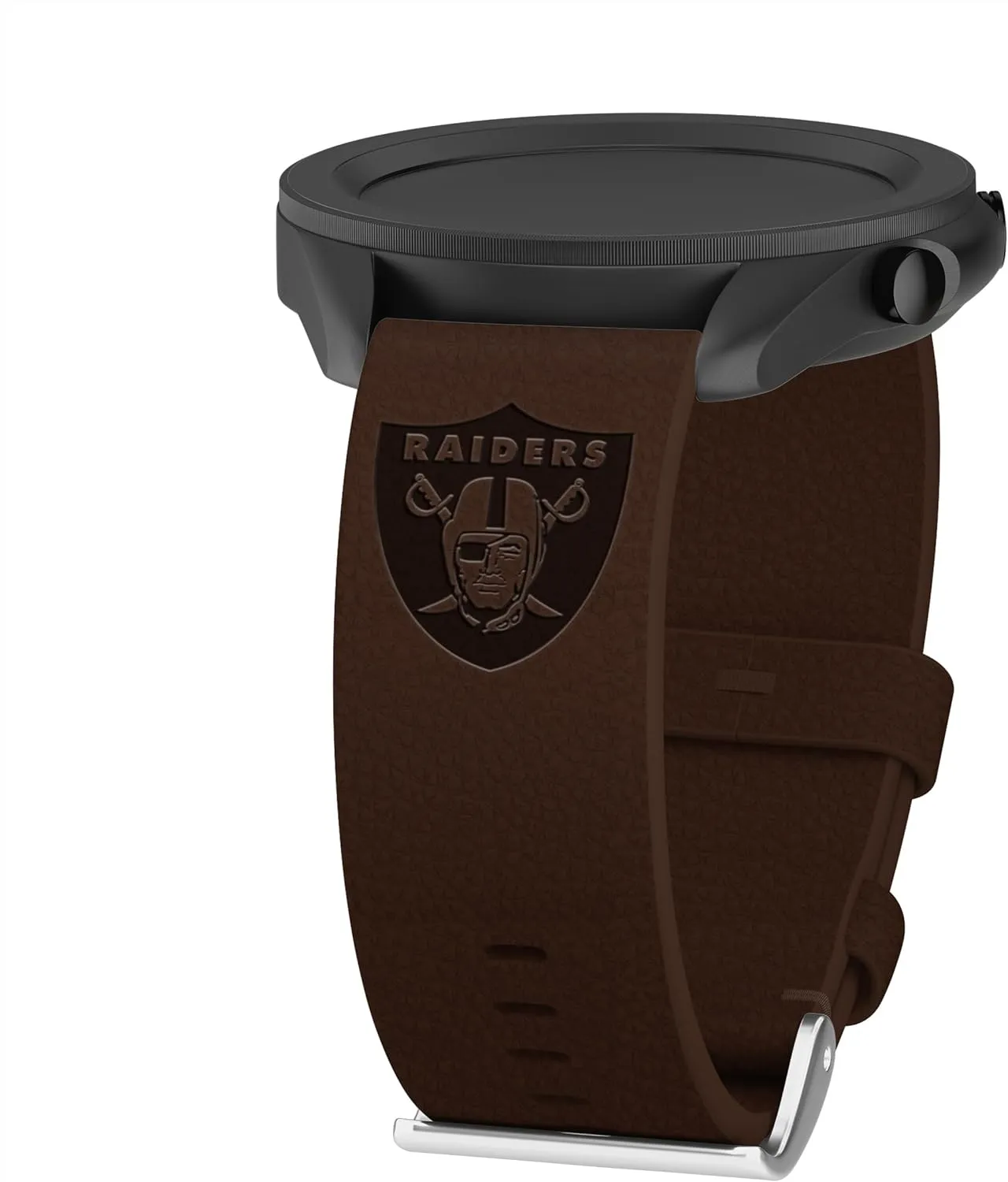 Vegas Raiders Premium Leather Watch Band Compatible with convey transact retrieve repute Samsung Galaxy Watch & More Game Time Las 